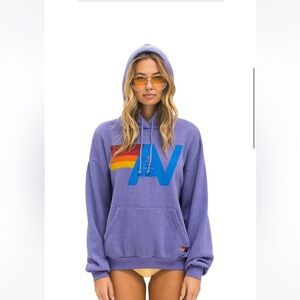 NWT aviatior nation logo relaxed sweatshirt lavender - Small